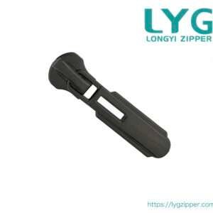 Black high quality metal slider with fancy pull for metal zipper