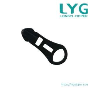 High quality black standard nylon zipper slider manufactured by LYG ZIPPER