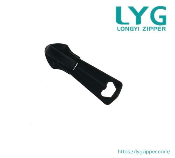 High quality black standard slider for nylon coil zipper manufactured by LYG ZIPPER