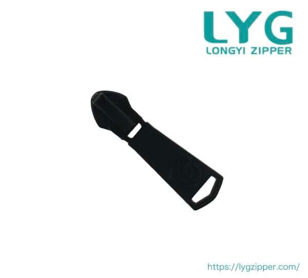 High quality durable black nylon zipper slider manufactured by LYG ZIPPER