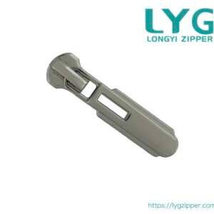High quality durable metal zipper slider with fancy pull manufactured by LYG ZIPPER