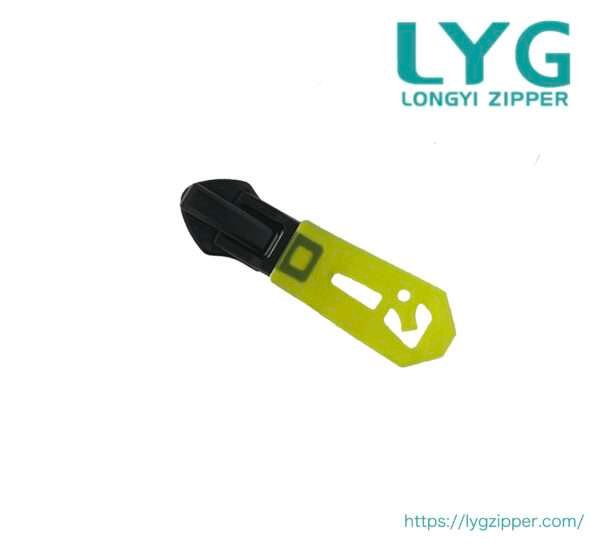 High quality extra-lightweight coil zipper slider with fancy pull manufactured by LYG ZIPPER