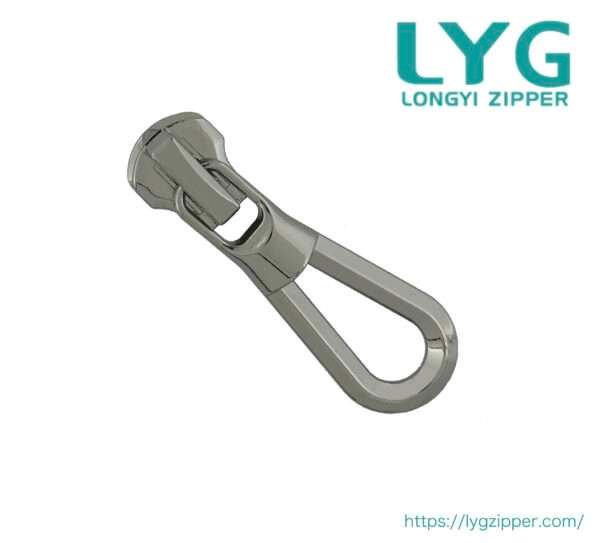 High quality extra-lightweight metal zipper slider with super cool pull manufactured by LYG ZIPPER
