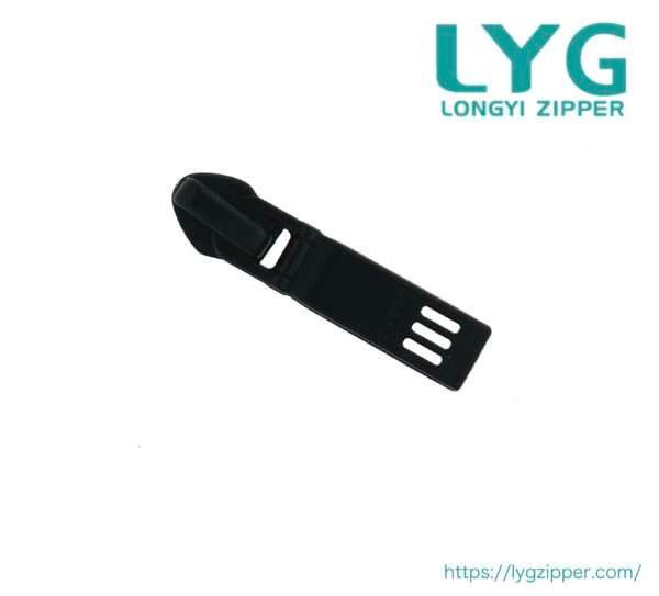 High quality lightweight black nylon zipper slider manufactured by LYG ZIPPER