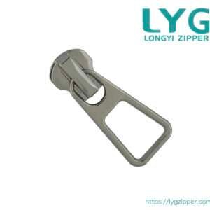 High quality lightweight metal zipper slider with fancy pull manufactured by LYG ZIPPER