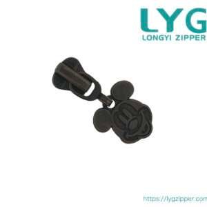 High quality plastic zipper slider with mickey mouse pull manufactured by LYG ZIPPER