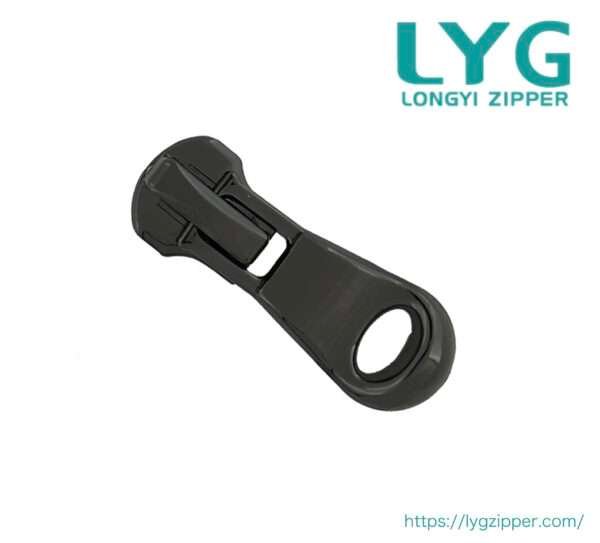High quality robust black metal slider for metal zipper manufactured by LYG ZIPPER