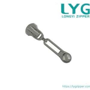 High quality specially designed silver metal zipper slider manufactured by LYG ZIPPER