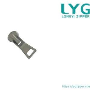 High quality stylish silver metal zipper slider for metal zipper manufactured by LYG ZIPPER