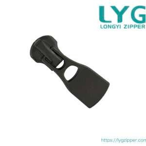 High quality versatile black metal zipper slider with custom pull manufactured by LYG ZIPPER